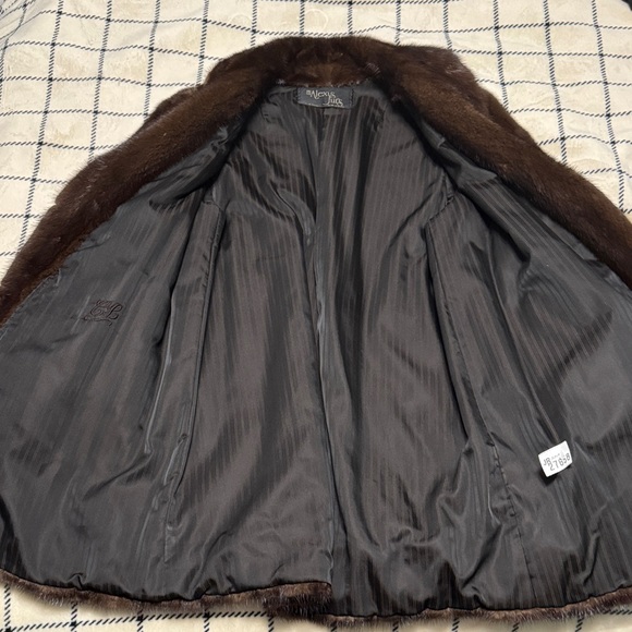 Brown Mink Cape Coat - Picture 3 of 5